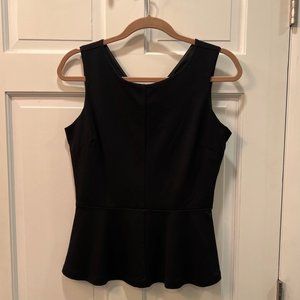 NEW Banana Republic Black Peplum Sleeveless Top